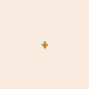 Single Zia Flat Back Stud Earring