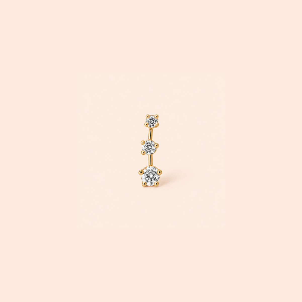 Single Mila Flat Back Stud Earring