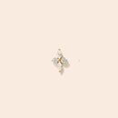 Single Cora Flat Back Stud Earring