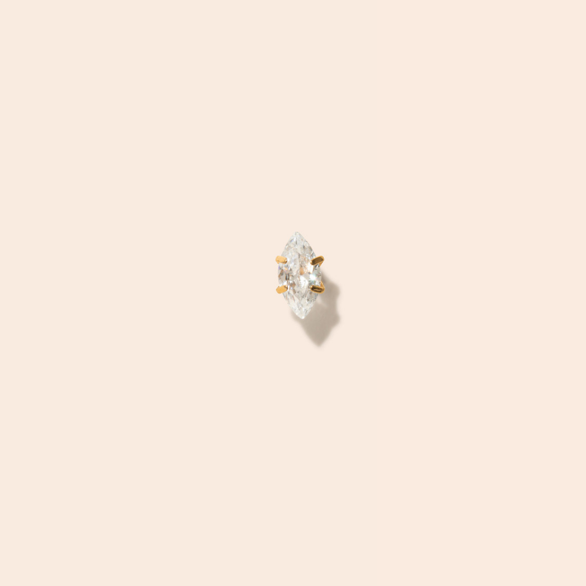 Single Sadie Flat Back Stud Earring