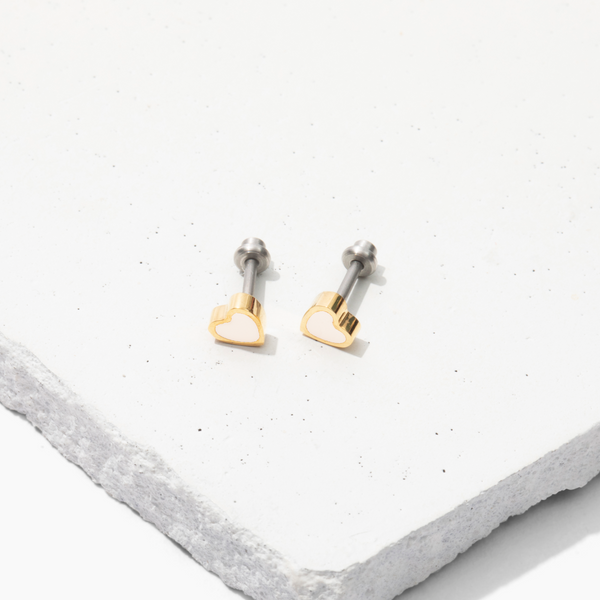 Tini Lux Hypoallergenic Ava Studs, Pink / Gold