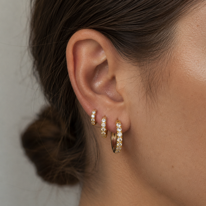Small Date Night Hoop Earrings
