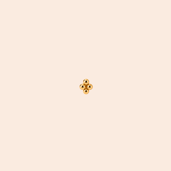 Single Zia Flat Back Stud Earring