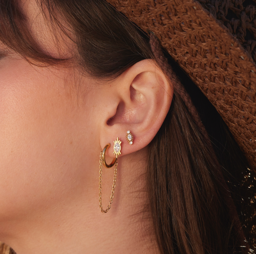 Single Nano Soleil Flat Back Stud