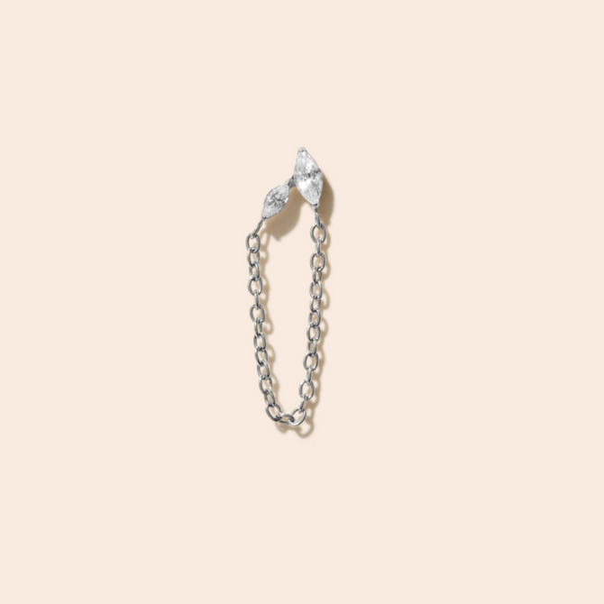 Single Calla Flat Back Stud Earring