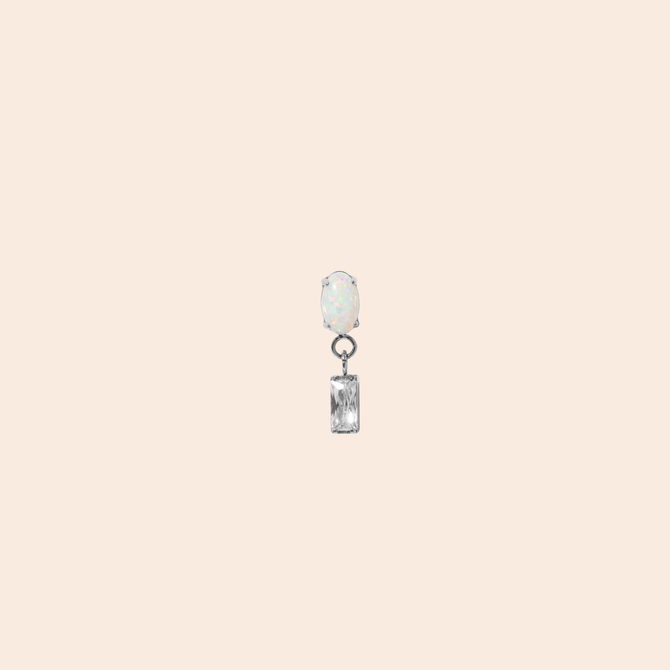 Single Perla Flat Back Stud Earring