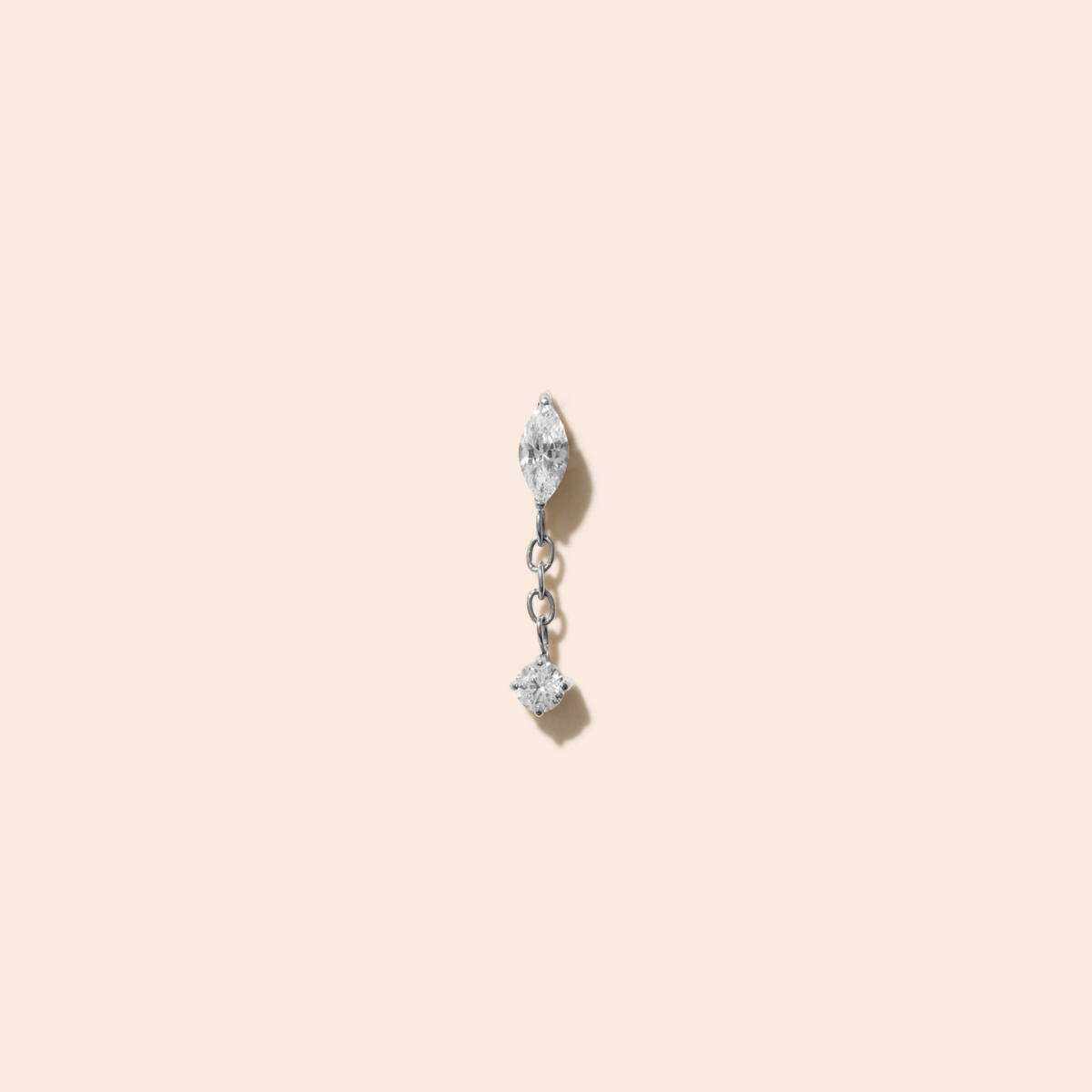 Single Nella Flat Back Stud Earring