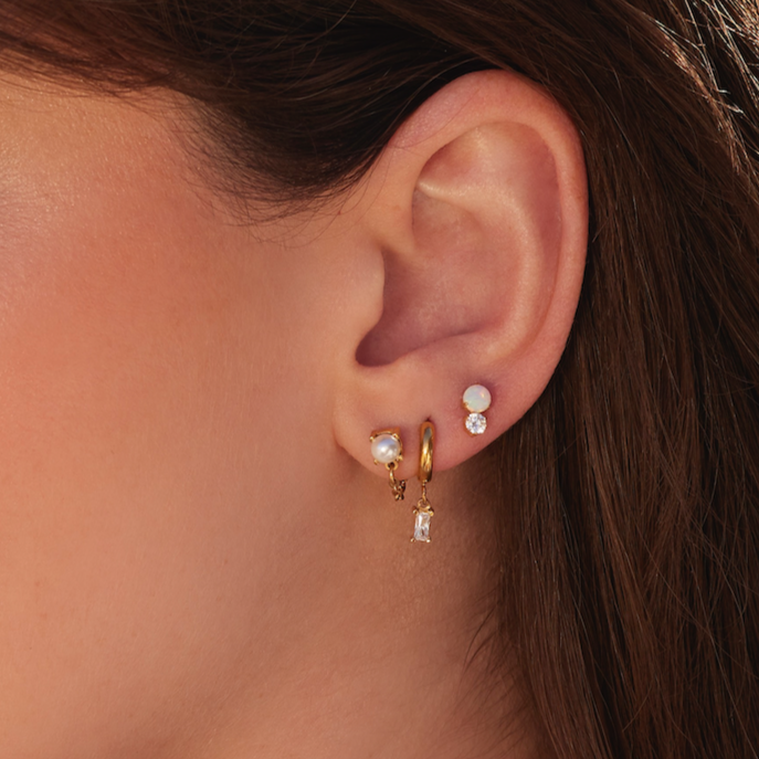 Offshore Pearl Hoop Earrings
