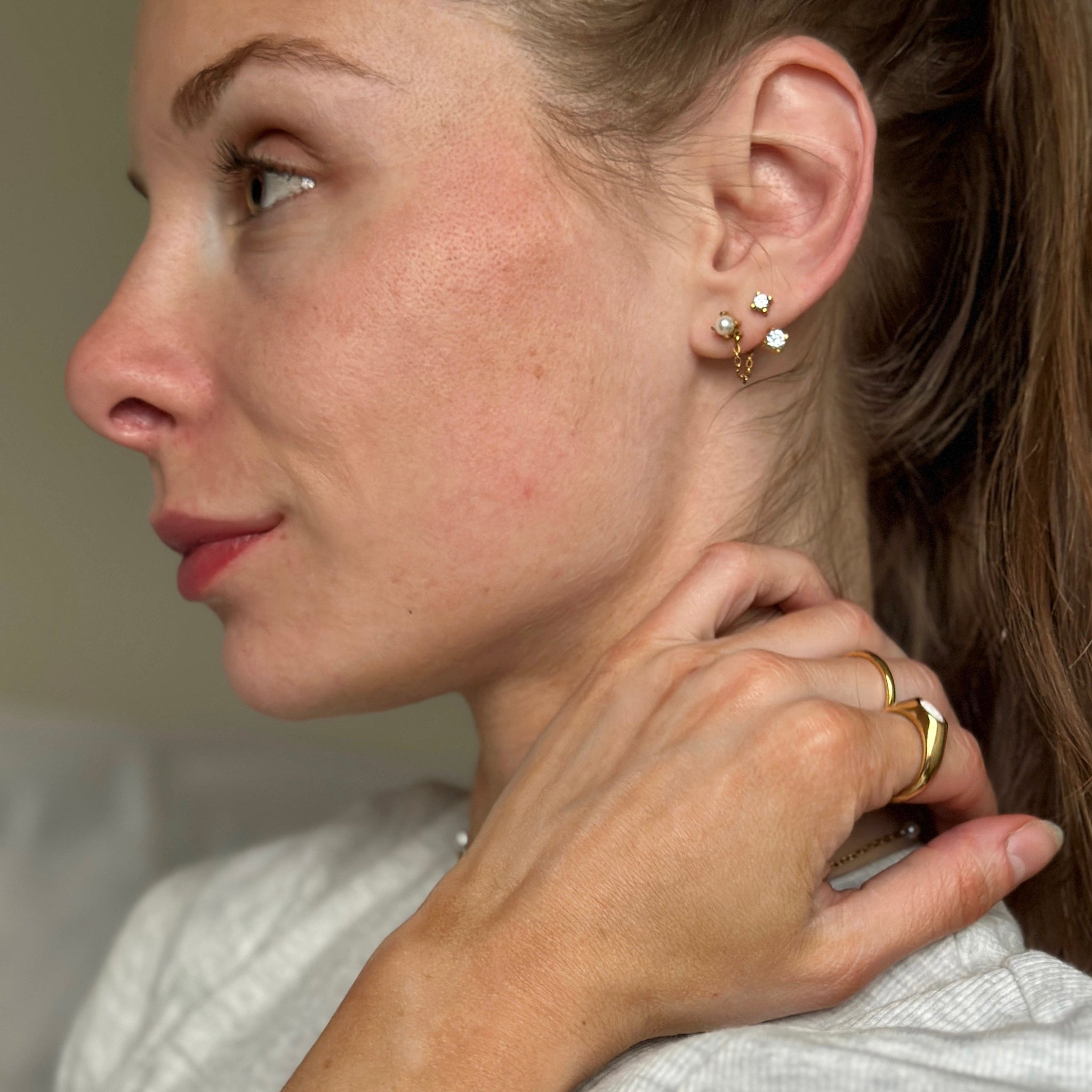 Skin Friendly Hypoallergenic Crystal Earring Jacket