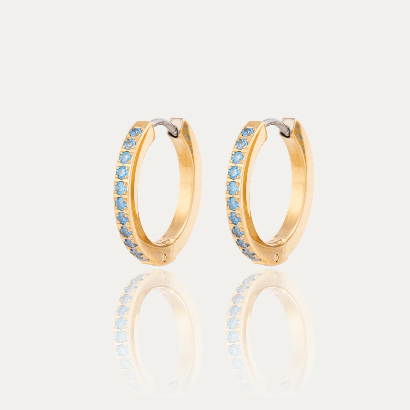 Tini Lux Hypoallergenic Titanium CZ Birthstone Hoops