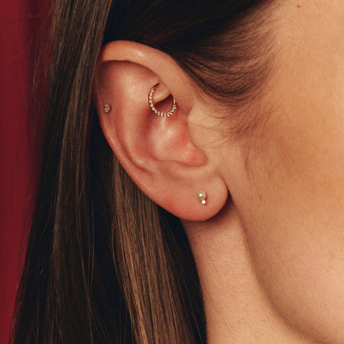 Single Nano Coco Pearl Flat Back Stud