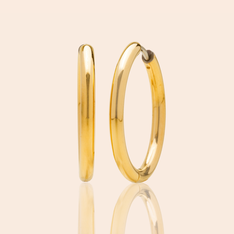 Large Rooftop Hoop Earrings