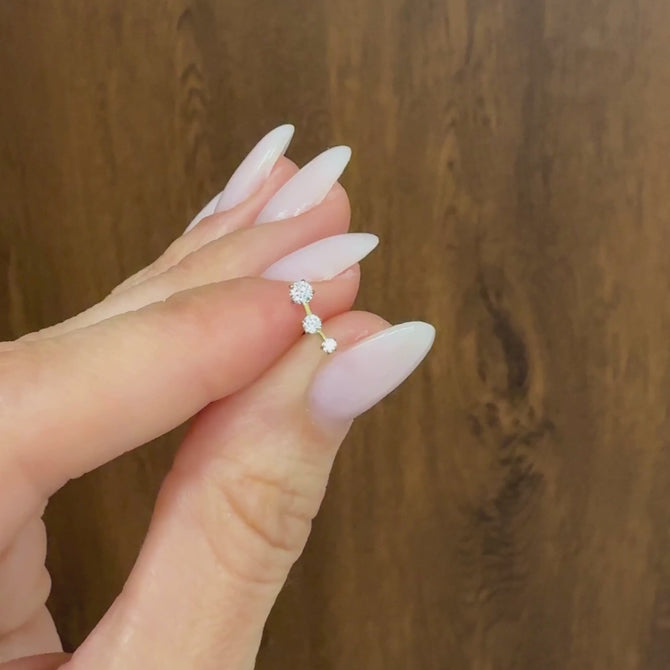 Single Mila Flat Back Stud Earring