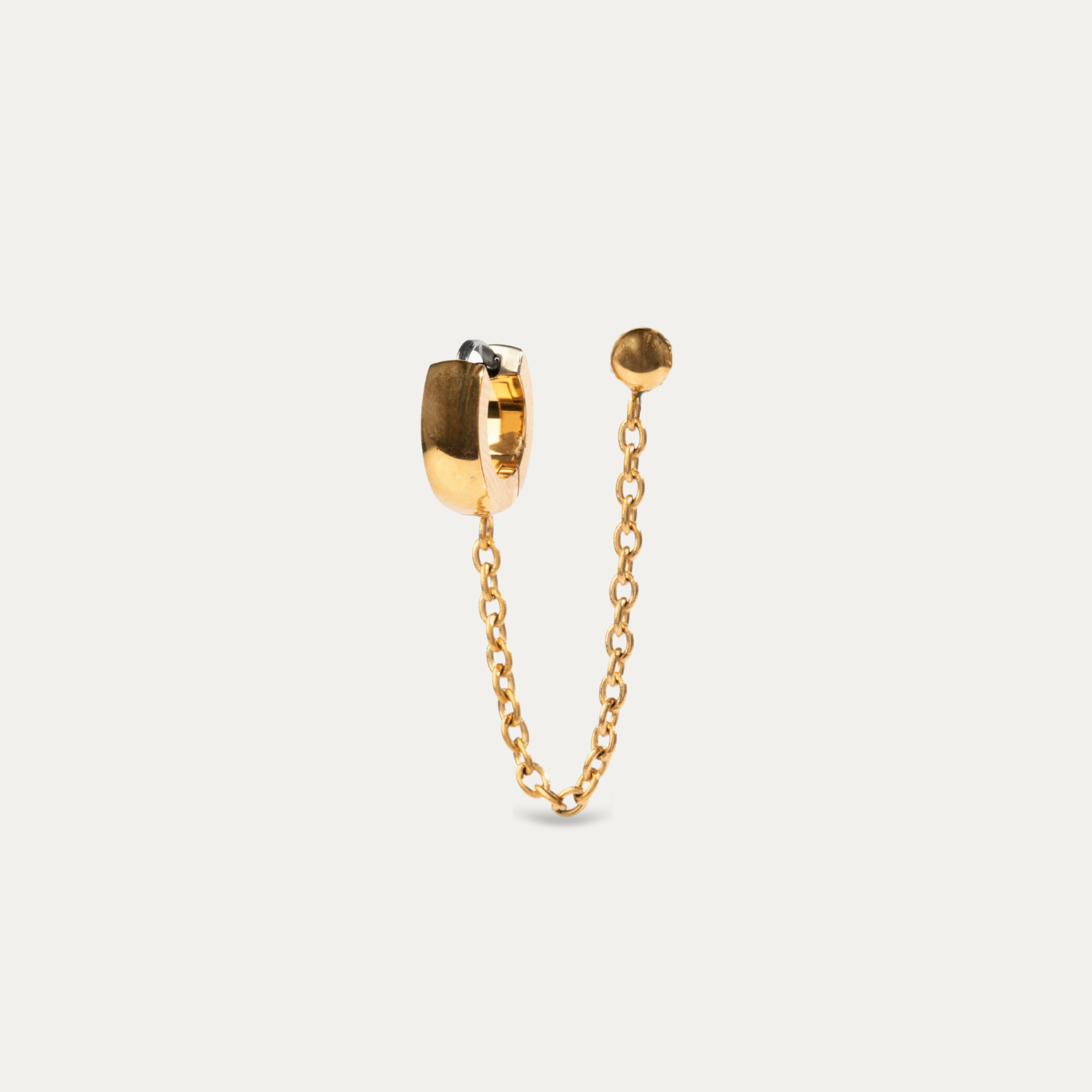 Titanium Hypoallergenic Hoop and Stud Connected Earring | Tini Lux
