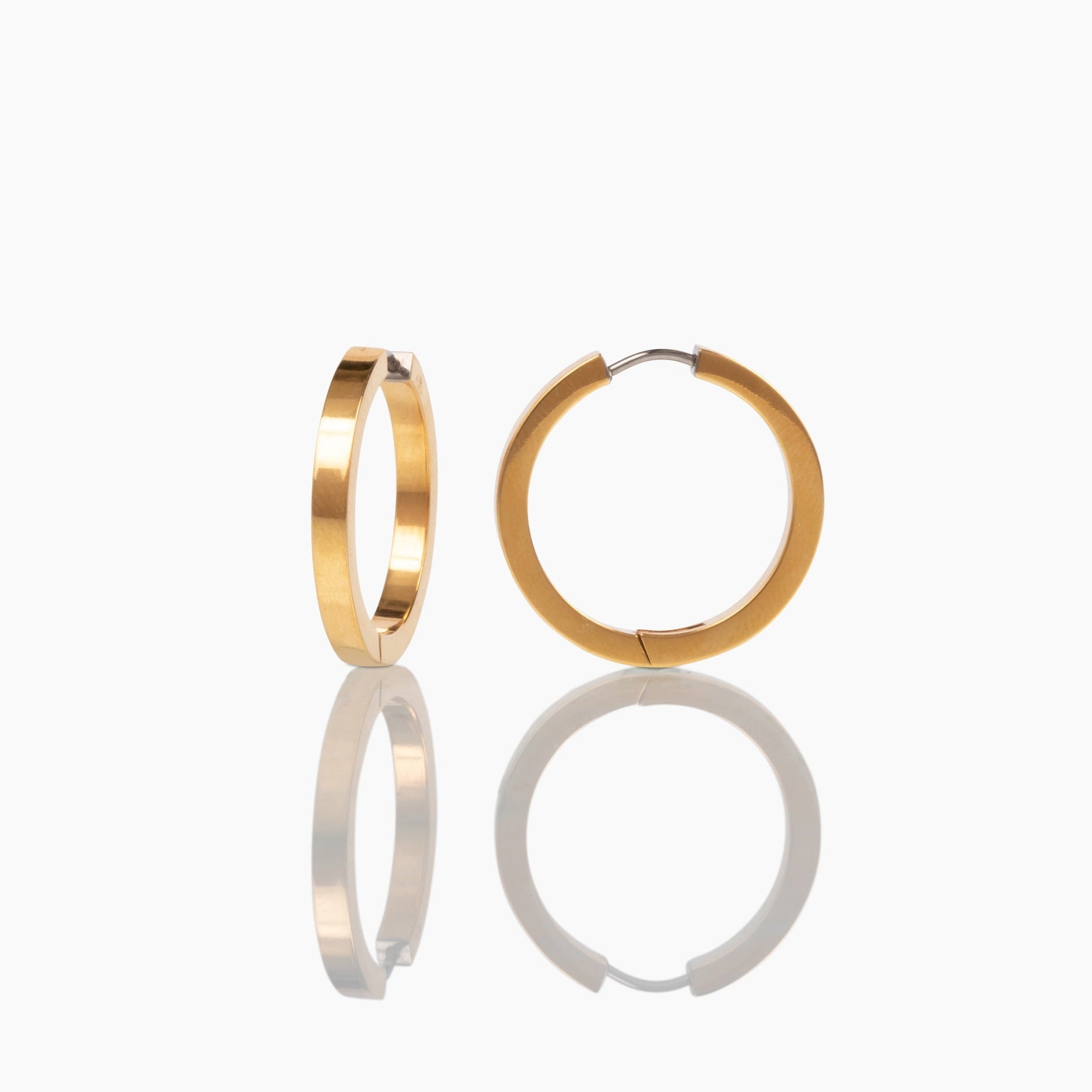 Tini Lux Hypoallergenic Titanium Small Square Endless Hoops