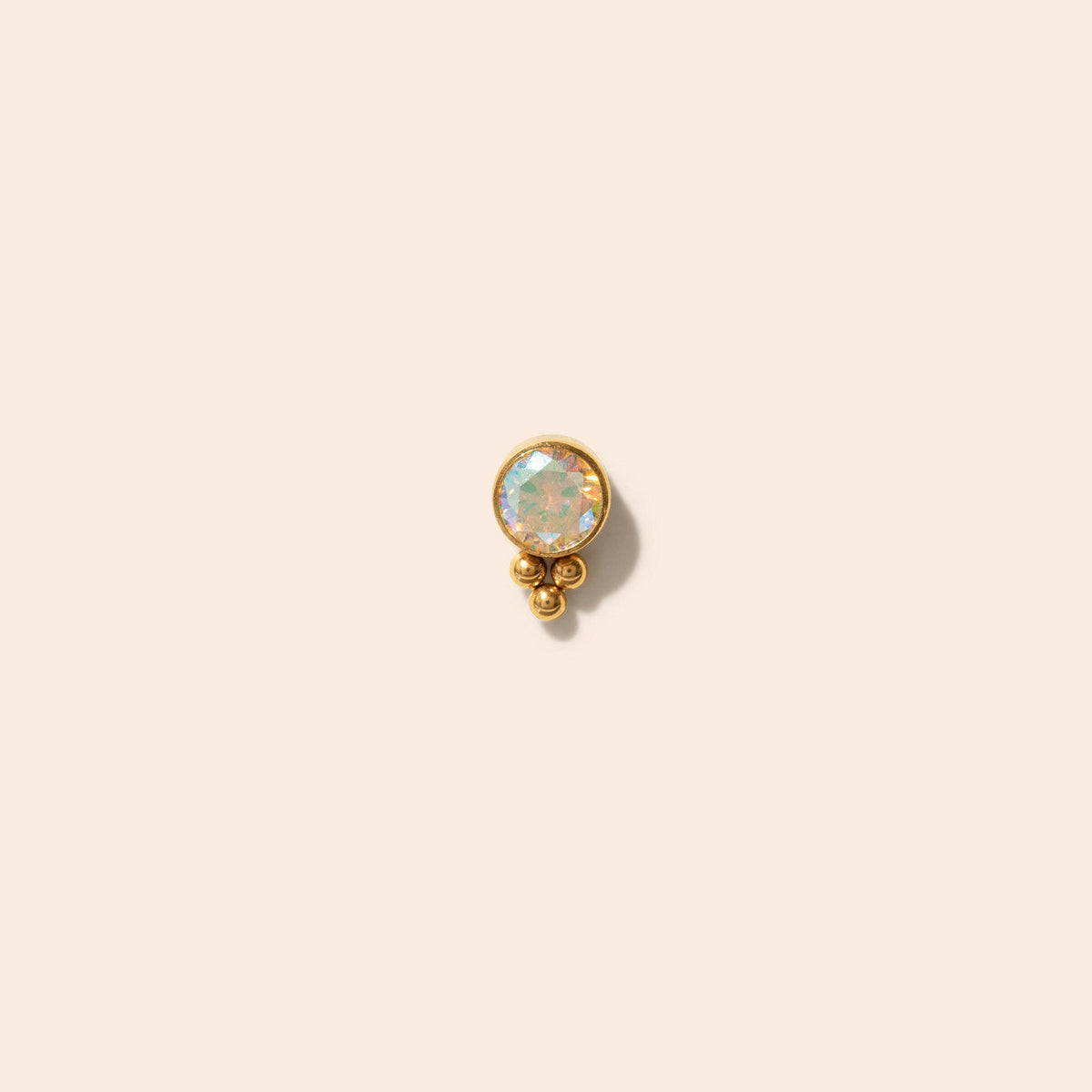 Single Ren Flat Back Stud Earring