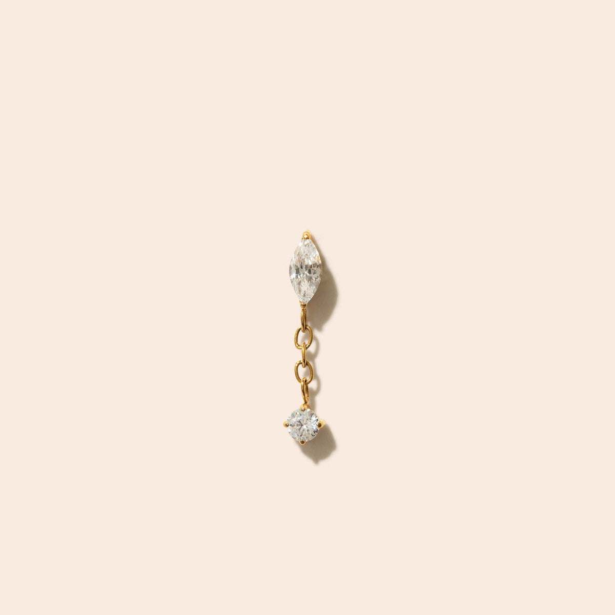 Single Nella Flat Back Stud Earring