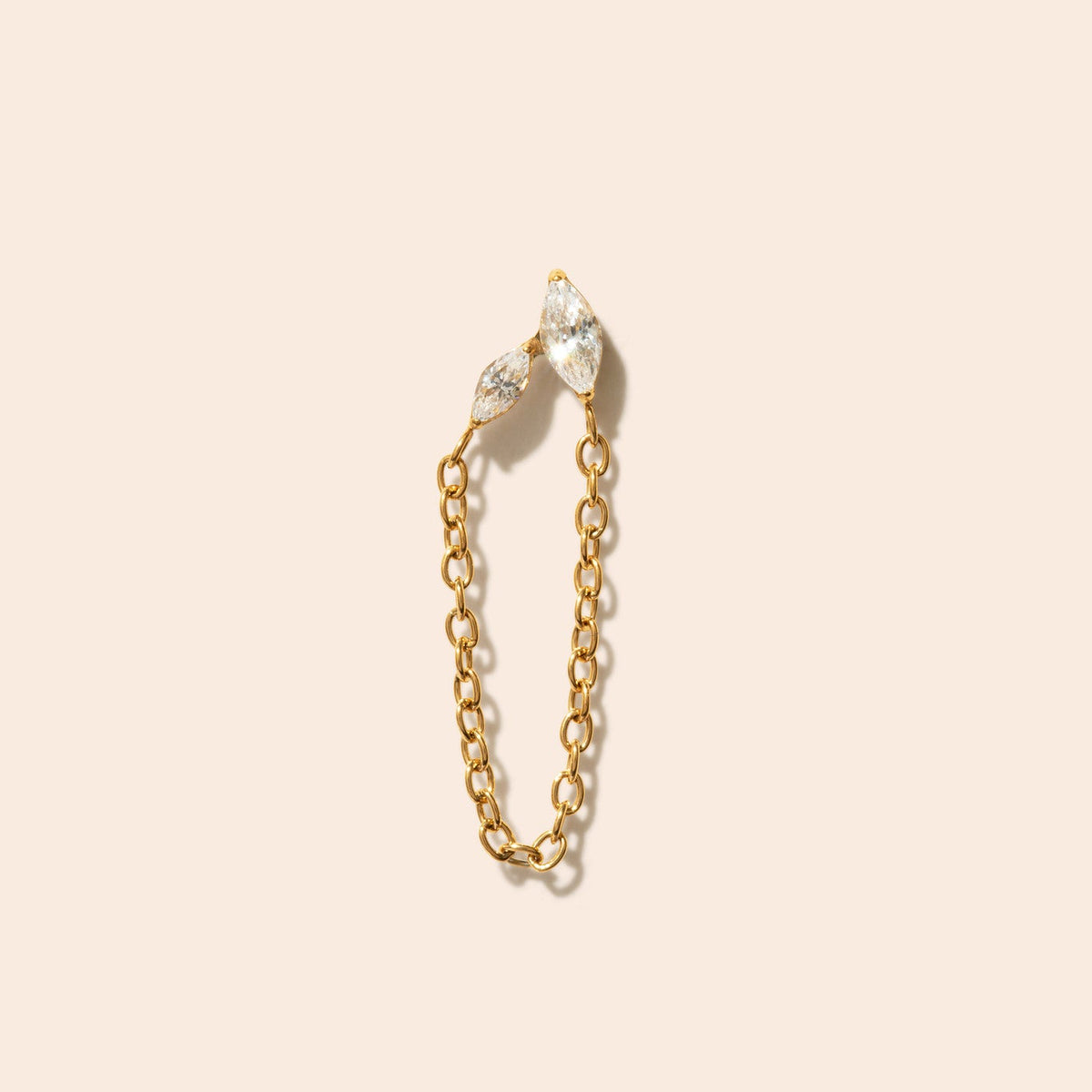 Single Calla Flat Back Stud Earring