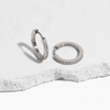 april birthstone hoop earrings made with titanium ||TLEHAplS