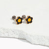 enamel flower stud earrings for kids with titanium screw back ||TLEHKFlG