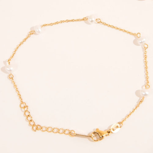 gold nickel free pearl wedding jewelry for brides or bridesmaids with sensitive skin