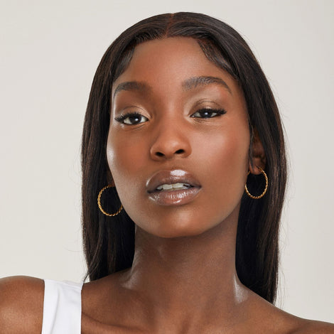 Tini Lux Hypoallergenic Titanium Twist Hoops | Large Getaway Hoops