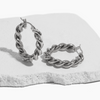 hypoallergenic silver braided earrings ||TLEHLChGtS