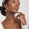 titanium single pearl bridal jewelry for sensitive skin 