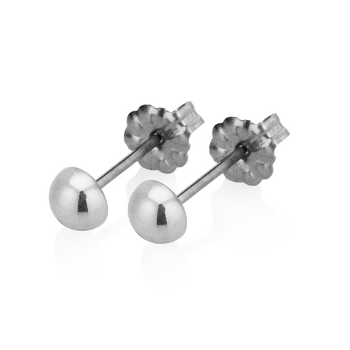 Tini Lux Hypoallergenic Titanium Mini Dome Stud Earrings | Mini Layla Studs Silver