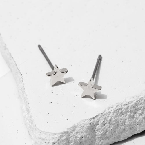 Hypoallergenic Tridot Stud Earrings | Tini Lux, Silver